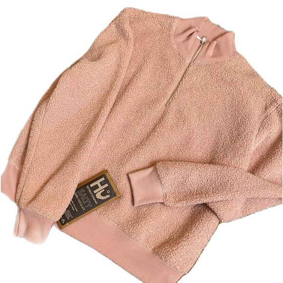 NEW~ Topshop Peach Teddy Sherpa Sweater/Sweatshirt  NWOT  ~  size 8 - Picture 16 of 16